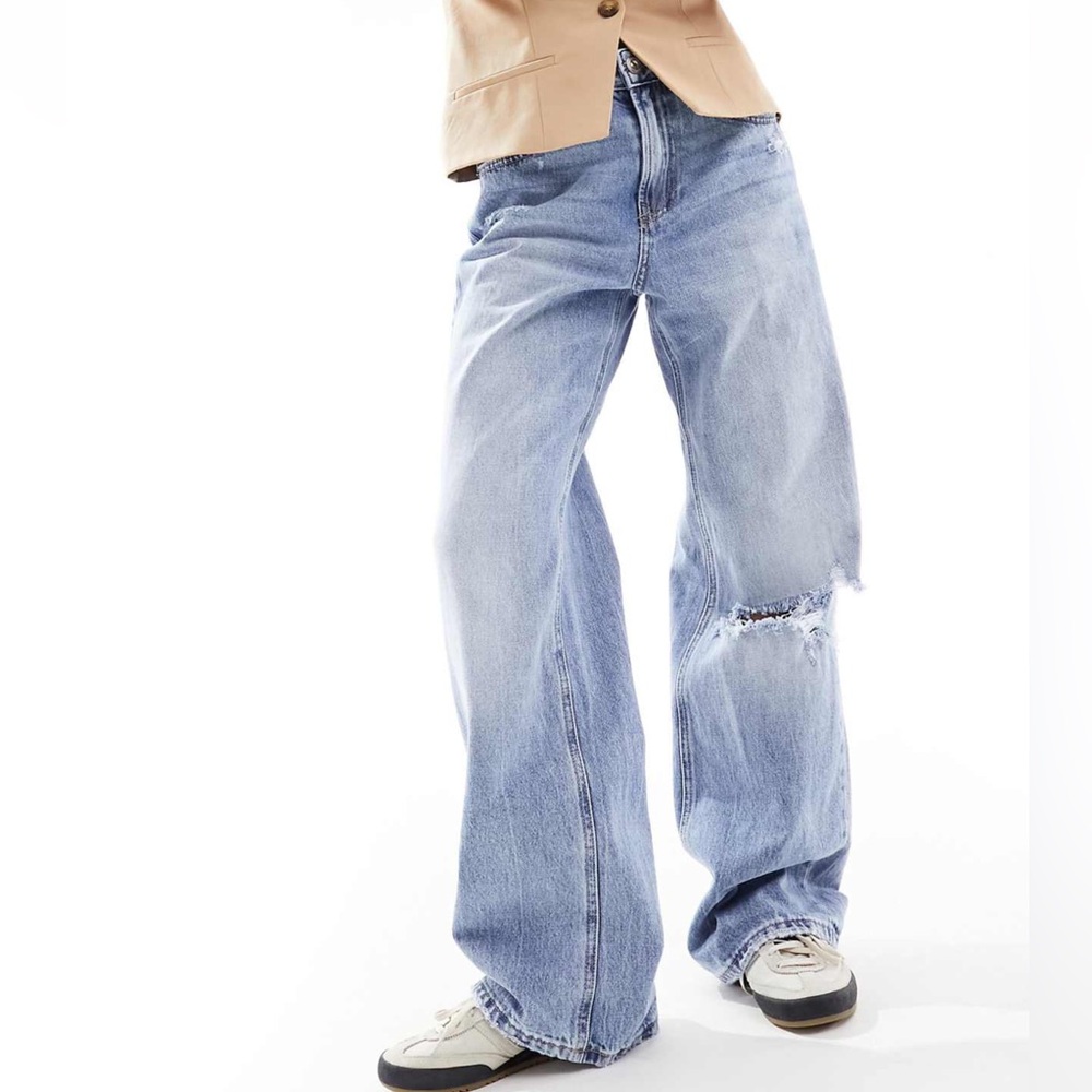 Stradivarius Petite Wide Leg Dad Jeans